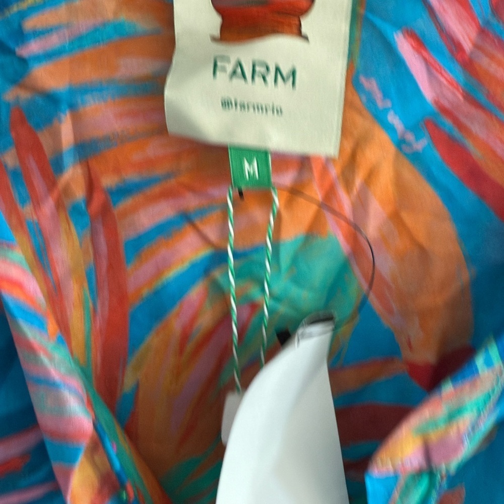 Farm Rio Painted Birds Cotton Midi-Dress - Picture 9 of 15